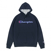 (GF89H) 파워블렌드 스크립트 자수 후드티 NAVY